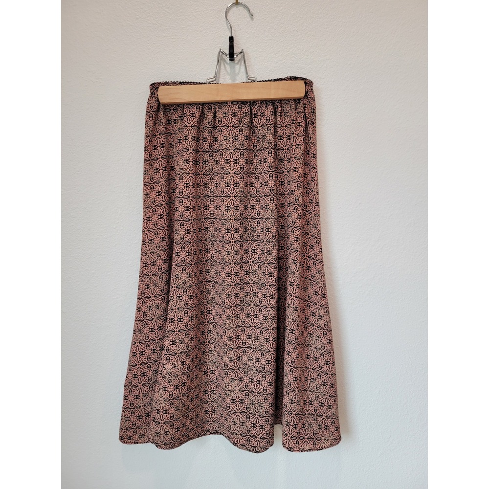 Vintage Rena Rowan Midi Skirt Ornate Baroque Print Small 90s Whimsigoth